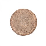 Set 4 suporturi pentru farfurii, din zambila de apa, model impletit, maro, 36 cm