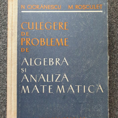 CULEGERE DE PROBLEME. Algebra si analiza matematica - Cioranescu, Rosculet