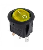 Intrerupator 3 pini ON-OFF 3A 230VAC bec galben, Oem