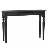 Cumpara ieftin Masă consolă, negru deschis, 110x30x75 cm, lemn masiv mahon