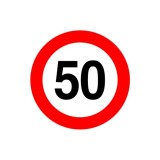 Autocolant Hico Limita Viteza 50 km h Film Reflectorizant Clasa I