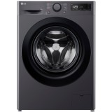 Masina de spalat rufe frontala slim LG F2WR508SBM, Steam, 8 kg, 1200rpm, Clasa A, negru