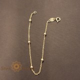 Bratara Lyria , placata aur 18K, 19 cm, cu bilute, Brazilia