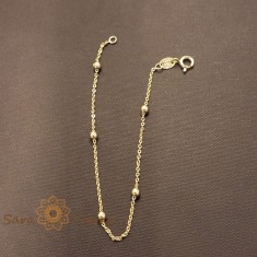 Bratara Lyria , placata aur 18K, 19 cm, cu bilute, Brazilia