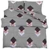 Cumpara ieftin Set cu husa de pilota, gri, 200x200 cm, bumbac