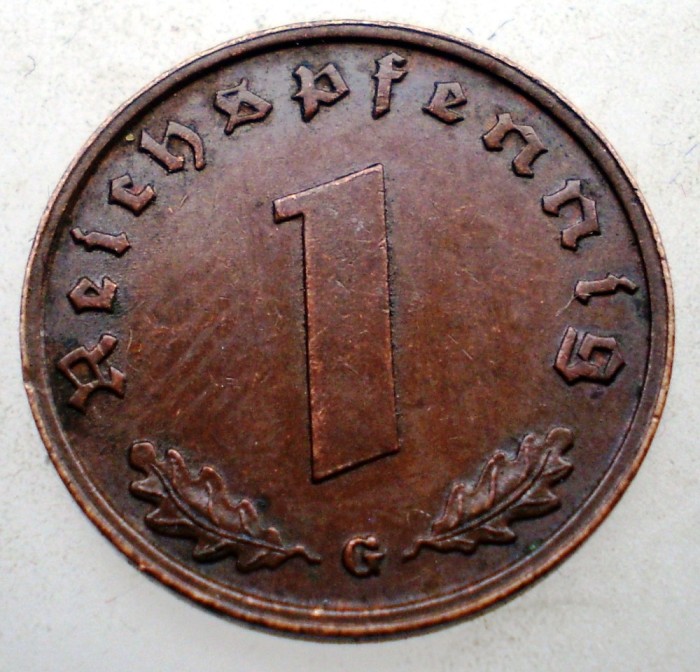 B.110 GERMANIA 1 REICHSPFENNIG 1939 G