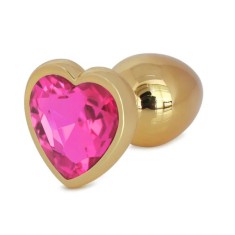 Dop Anal Hearty Buttplug, Small, Auriu/Roz, Passion Labs