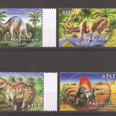 Rep. Centrafricana 2001 - Expo. timbre „BELGICA '01”- Animale preistorice, MNH