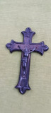 Crucifix vechi din zinc, piesa de colectie, Belgia