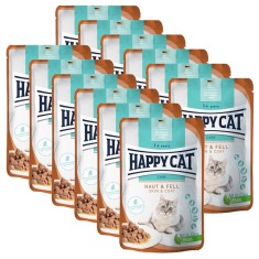 Happy Cat Care Plicule? Haut &amp;amp;amp; Fell / Piele &amp;amp;amp; blana 12 x 85 g foto
