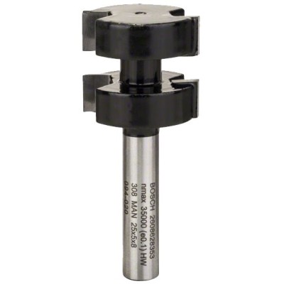 Freza pentru feder Bosch, 25x5x58 mm, tija 8 mm, lemn foto