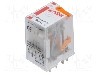 Releu electromagnetic, 42V AC, 6A, 4PDT, serie R4N, RELPOL - R4N-2014-23-5042-WT