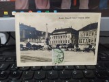Arad, Grand Hotel Crucea Albă, căruțe, mașini, făăr editură, circa 1925, 205
