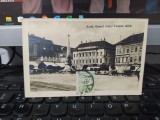 Arad, Grand Hotel Crucea Albă, căruțe, mașini, făăr editură, circa 1925, 205, Circulata, Fotografie