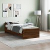 VidaXL Cadru pat fără saltea, stejar maro 75x190 cm lemn prelucrat 835952
