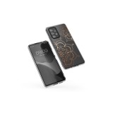 Husa Kwmobile pentru Samsung Galaxy A53 5G, Silicon, Transparent/Rose Gold, 58800.02