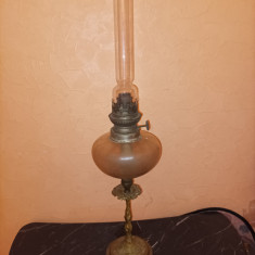 Lampa gaza petrol sculpturala, Baroc Victorian, sec 19