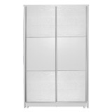 Dulap cu 2 usi glisante Griffin culoarea alba 121x56.5x180.5cm