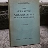 Cours danalyse grammaticale de Mots et des propositions - Maurice Grevisse