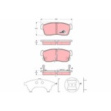 Placute frana Daihatsu Sirion (M3) 01.05-, Yrv (M2) 02.01-; Nissan Pixo (Ua0) 03.09-; Suzuki Carry Box (Fd) 02.99-, Carry (Fd Da5 T Da6 T) 02.99-, Ig