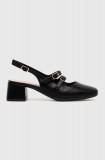 Answear Lab pumps culoarea negru, cu toc drept, cu toc deschis