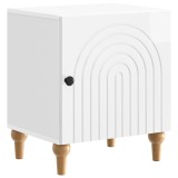 vidaXL Dulap de noapte Alb foarte lucios 43 x 34,5 x 50 cm 894113