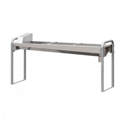 Adăpătoare inox cu picior zincat, 207 &amp;times; 60&amp;nbsp;cm, 95&amp;nbsp;litri foto
