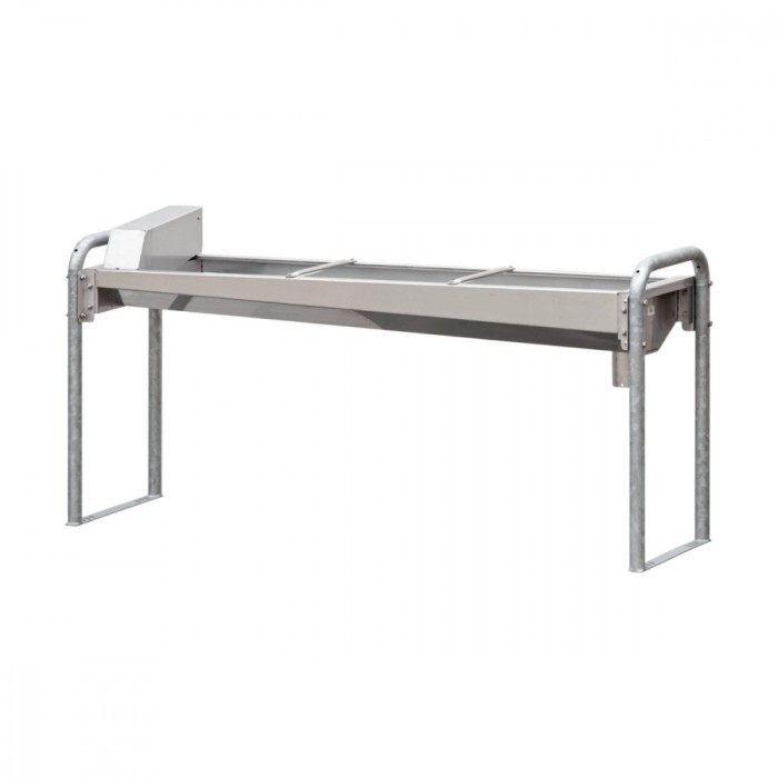 Adăpătoare inox cu picior zincat, 207 &times; 60&nbsp;cm, 95&nbsp;litri