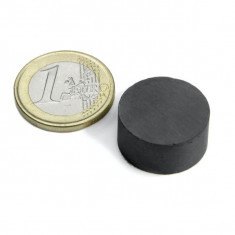Magnet ferita disc Ø20&#215;10 mm, putere 1,4 kg, Y35