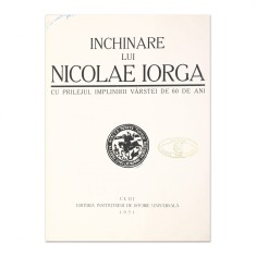 &Icirc;nchinare lui Nicolae Iorga, 1931