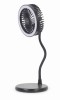 LAMPA BIROU LED Gembird, 3-in-1, incarcare wireless, putere 10W, ventilator 3 viteze, alimentator USB neinclus, negru &quot;TA-WPC10-LEDFAN-01&quot; (timbru ver