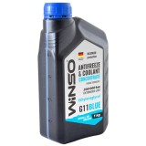 Antigel concentrat WINSO G11 Albastru, 1L. Protectie Radiator, Motoare Auto, Camioane. Fara Nitriti, Amine, Fosfati.