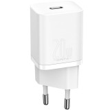Incarcator retea Baseus Super Si, Quick Charge 20W, 1 x USB Type-C 5V/3A, alb