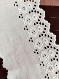 Broderie Albă Metraj 220x12cm, Antichitate Textilă Decorativă