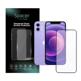 FOLIE STICLA Spacer pentru Iphone 12 Mini, grosime 0.3mm, acoperire totala ecran, strat special anti-ulei si anti-amprenta, Tempered Glass, sticla 9D,