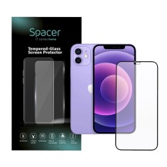FOLIE STICLA Spacer pentru Iphone 12 Mini, grosime 0.3mm, acoperire totala ecran, strat special anti-ulei si anti-amprenta, Tempered Glass, sticla 9D, foto