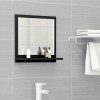 VidaXL Oglindă de baie, negru, 40 x 10,5 x 37 cm, PAL 804554
