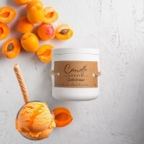 Lumanare parfumata handmade din ceara naturala de soia 100%, aroma Sorbet de caise, Recipient ceramic, 150 g