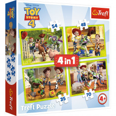 Puzzle Trefl 4in1 - Eroii Toy Story 4 in Actiune foto