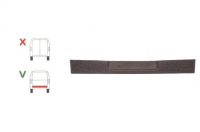 Segment reparatie haion spate Ford Transit 1986-2000 Partea Centru, Spate, inferior , hayon spate foto