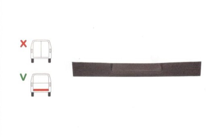 Segment reparatie haion spate Ford Transit 1986-2000 Partea Centru, Spate, inferior , hayon spate