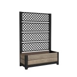 Deco lalea &icirc;napoiat plantator 110l lemn de frasin