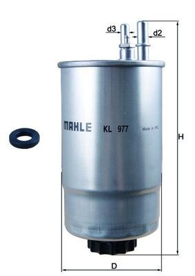 MAHLE KL 977D filtru combustibil foto