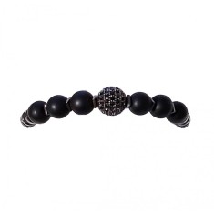 Bratara cu pietre naturale, Onix, Black Charm, A4B176