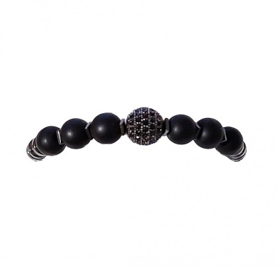 Bratara cu pietre naturale, Onix, Black Charm, A4B176 foto