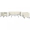 vidaXL Set canapele Chesterfield cu perne rulou 3 piese, crem, catifea 3209288