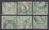 ROMANIA 1890 TAXE DE PLATA EMISIUNEA a V-a FILIGRAN STEMA MICA SERIE STAMPILATA, Stampilat