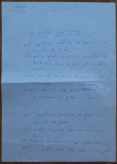 Manuscris Geo Bogza , poezie : A patra impotrivire , 3 pagini foto