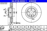 Cumpara ieftin Disc Frana ATE 24.0130-0222.1 Audi A4 A5 A6 A7 Q5 Porsche Macan 345mm Fata