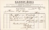 A1897 Factură cu antet firma de instalații Gustav Riha, Sibiu, 1934